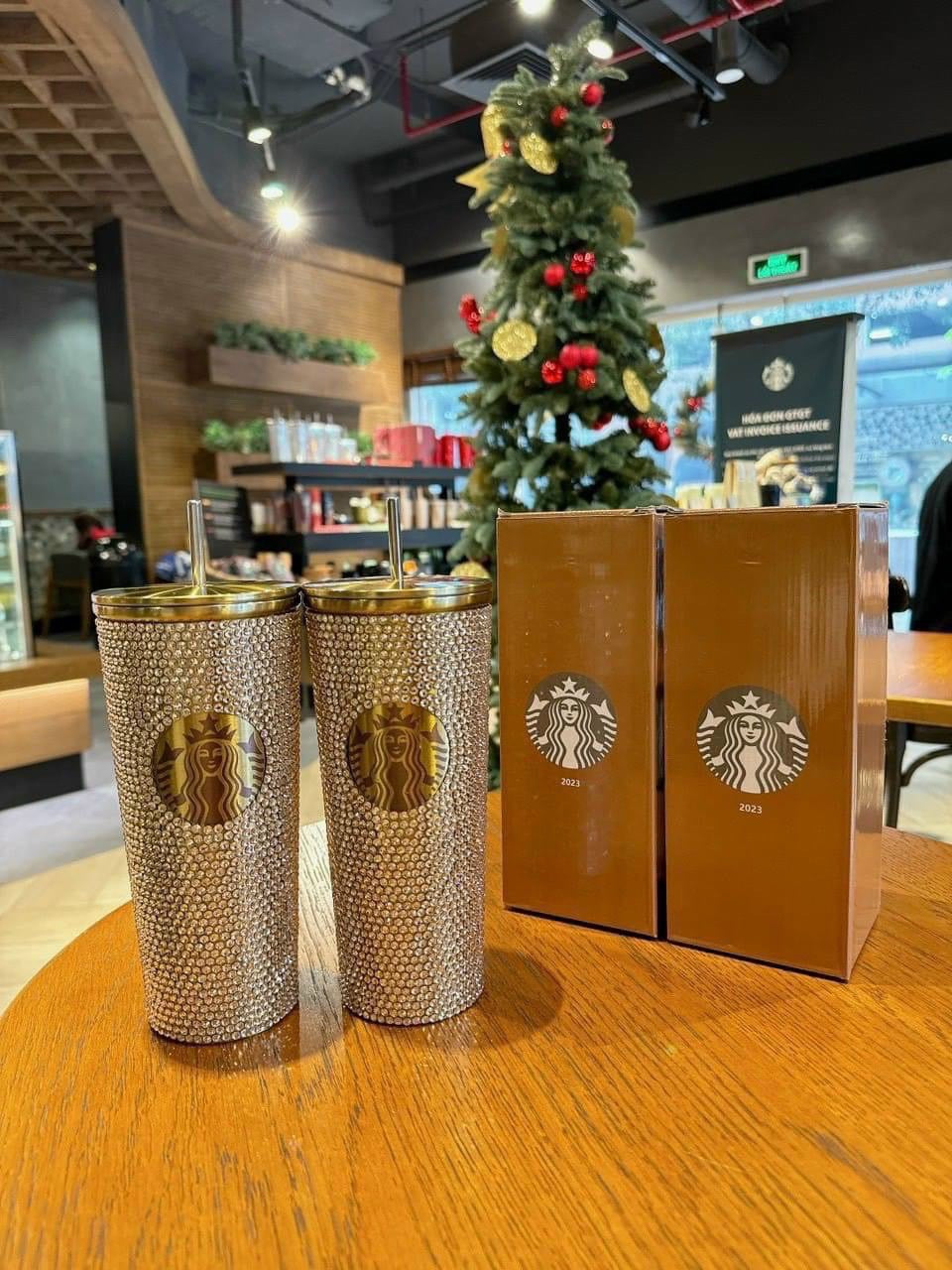 Ly Giữ Nhiệt Starbucks 25 Years Thailand Đính Đá Dung Tích 510ml