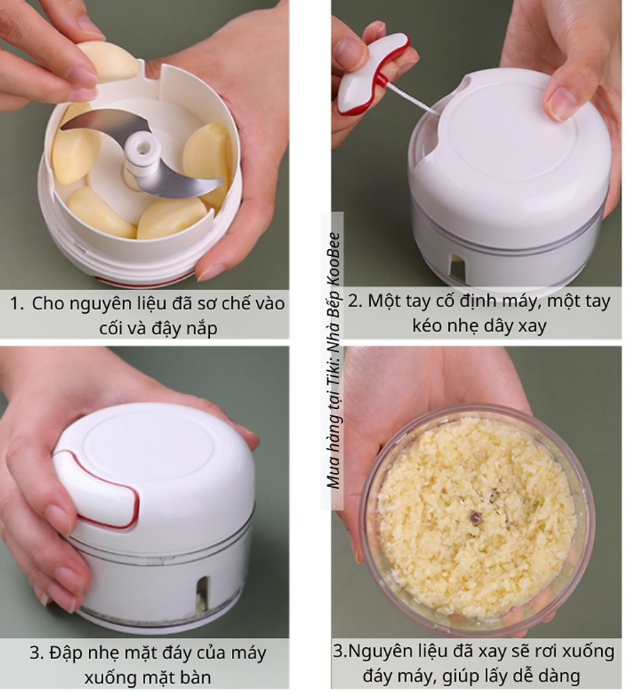 DỤNG CỤ XAY TỎI ỚT BẰNG TAY MINI FOOD CHOPPER