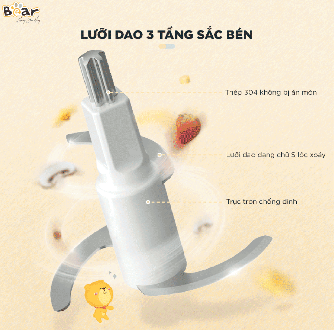 Máy xay ăn dặm 0.6L Bear GR-B06V1