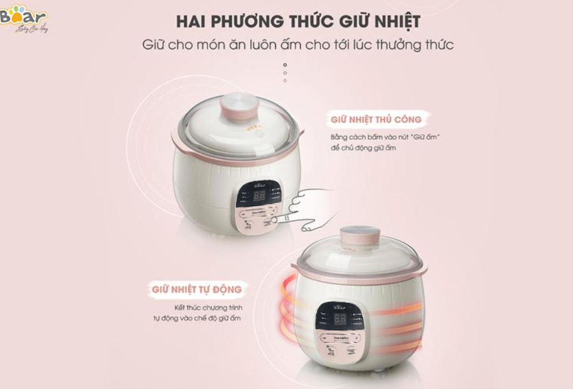 Nồi Nấu Chậm Bear 0.8L SUBE001