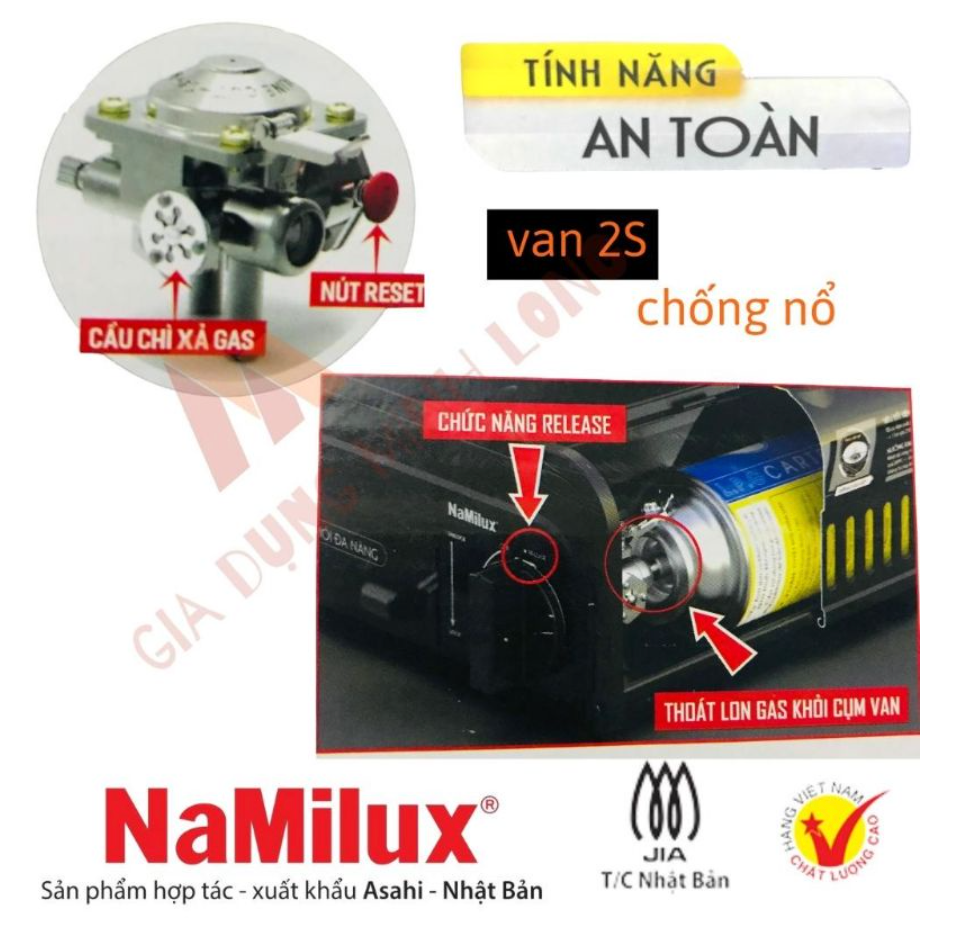 Bếp Nướng Không Khói Đa Năng Namilux GS2621PF (tặng kèm hộp nhựa đựng bếp) - Hàng Chính Hãng (Bảo Hành 12 Tháng)