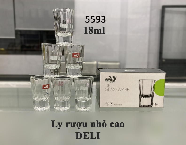 Bộ 6 Ly Pha Lê Uống Rượu DELI Cao Cấp 18ml