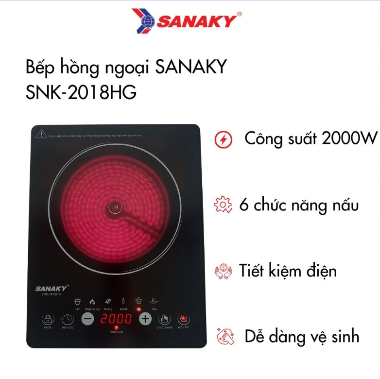 Bếp hồng ngoại Sanaky SNK-2018HG