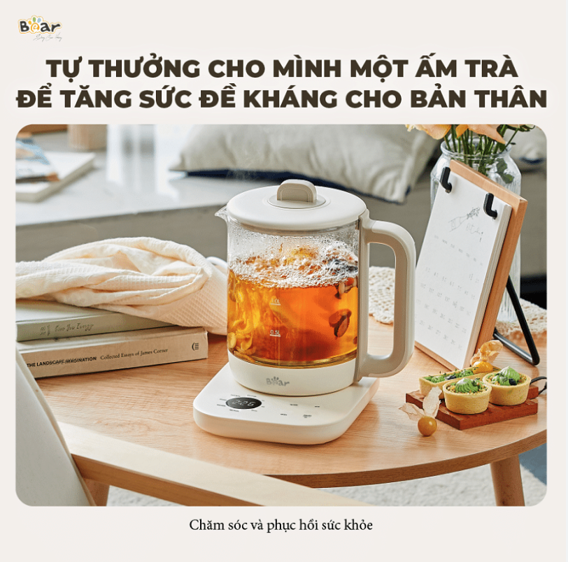 Bình Pha Trà Giữ Nhiệt Bear (1.5L) SB-PT15K