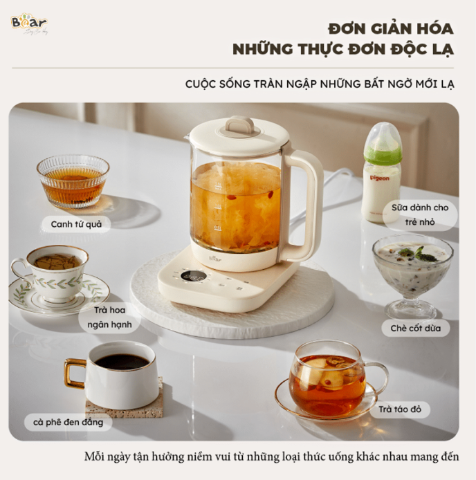 Bình Pha Trà Giữ Nhiệt Bear (1.5L) SB-PT15K