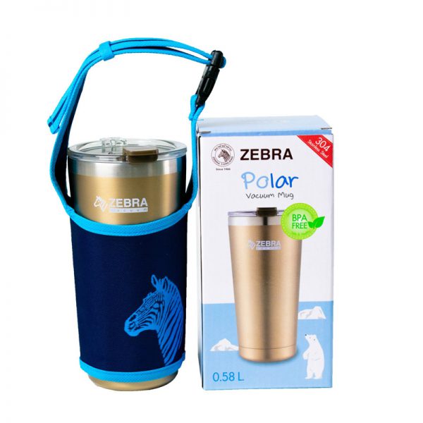 Ly Giữ Nhiệt ZEBRA Polar 0.58L Có Túi Xách Vải - 112701 - Hàng Nhập Khẩu Thái Lan