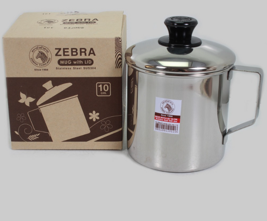 Ca nước Inox Zebra Thái Lan cao cấp có nắp 10cm - 110110