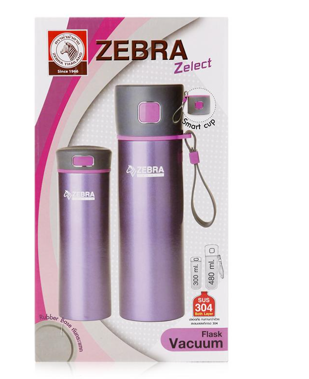 Bộ 2 bình giữ nhiệt Zebra inox Thái Lan cao cấp 480ml & 300ml -184165