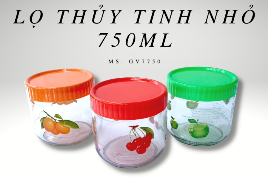 HỦ THỦY TINH TRÁI CÂY 750ML -7750