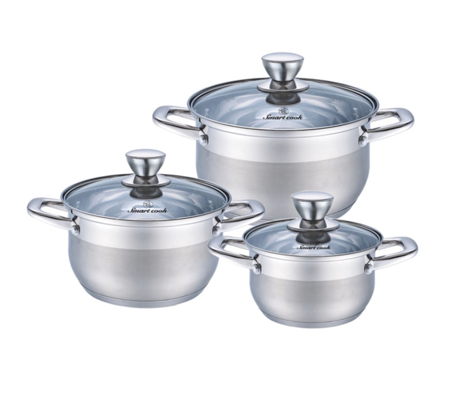 Bộ Nồi inox Smartcook 3 chiếc cỡ 16,20,24cm -SM3337