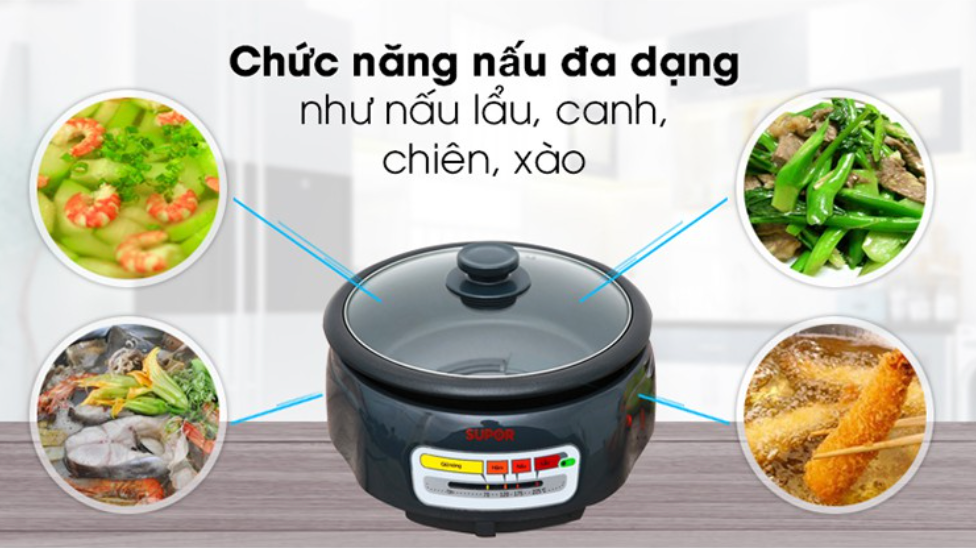 Nồi Lẩu Điện Chống Dính Supor 4L - Lòng Nồi Có Thể Tháo Dời- HFK26EVN_130