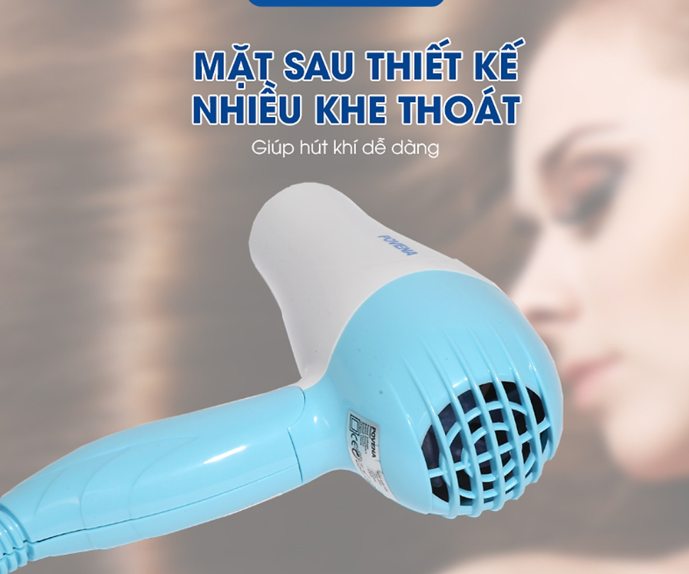 Máy sấy tóc 650W Povena PVN-3365 (Hàng chính hãng)