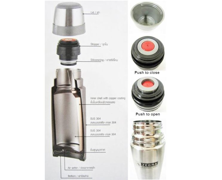 Bình giữ nhiệt Inox 800ml Prima Zebra - 112954